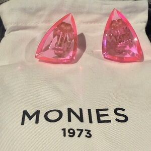 Monies Pink Geometric Earrings